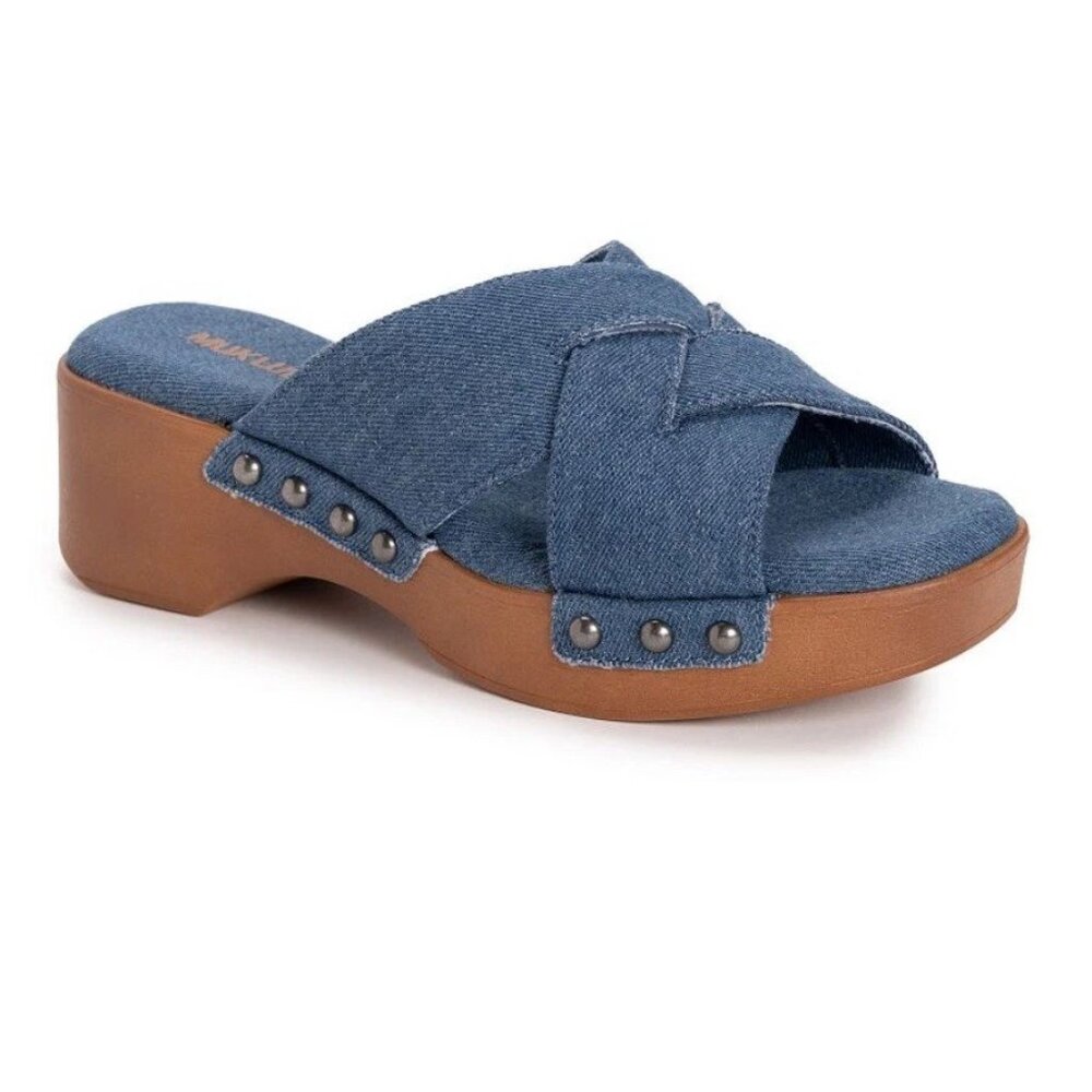 MUK LUKS women’s Cadence Comfortable Casual Sandals Size 9 Blue ($134 Retail)